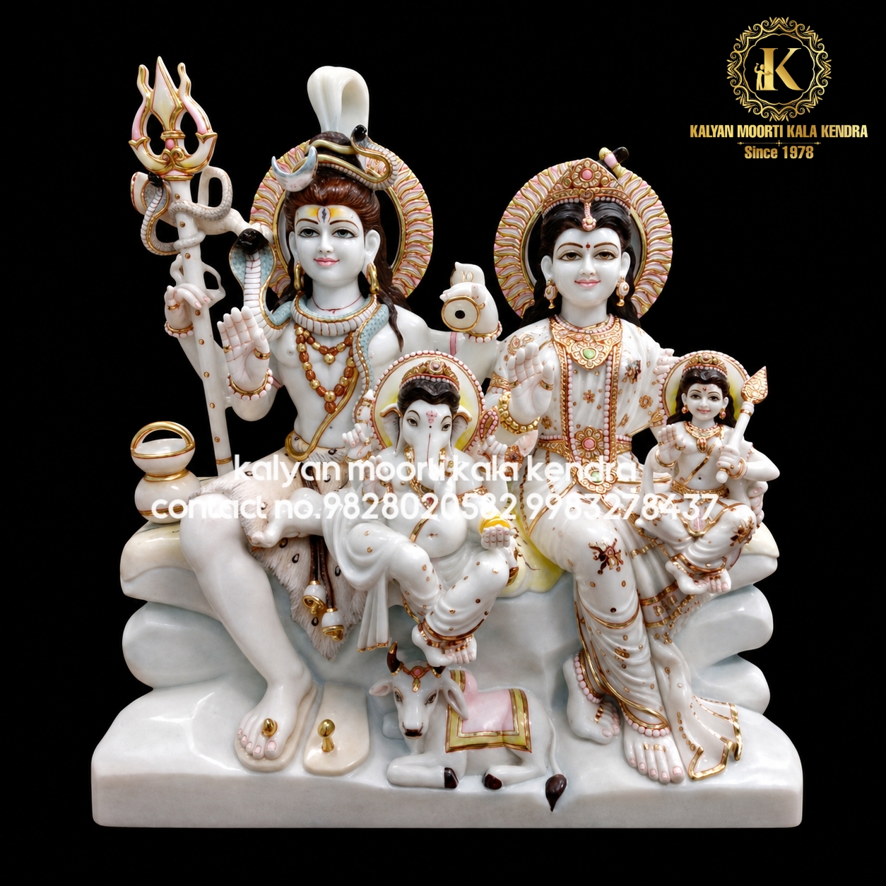 Marble Shiv parivar 